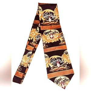 Tabasco Hot Sauce Abstract Men's Brown And Black Tie Size 57"x4"